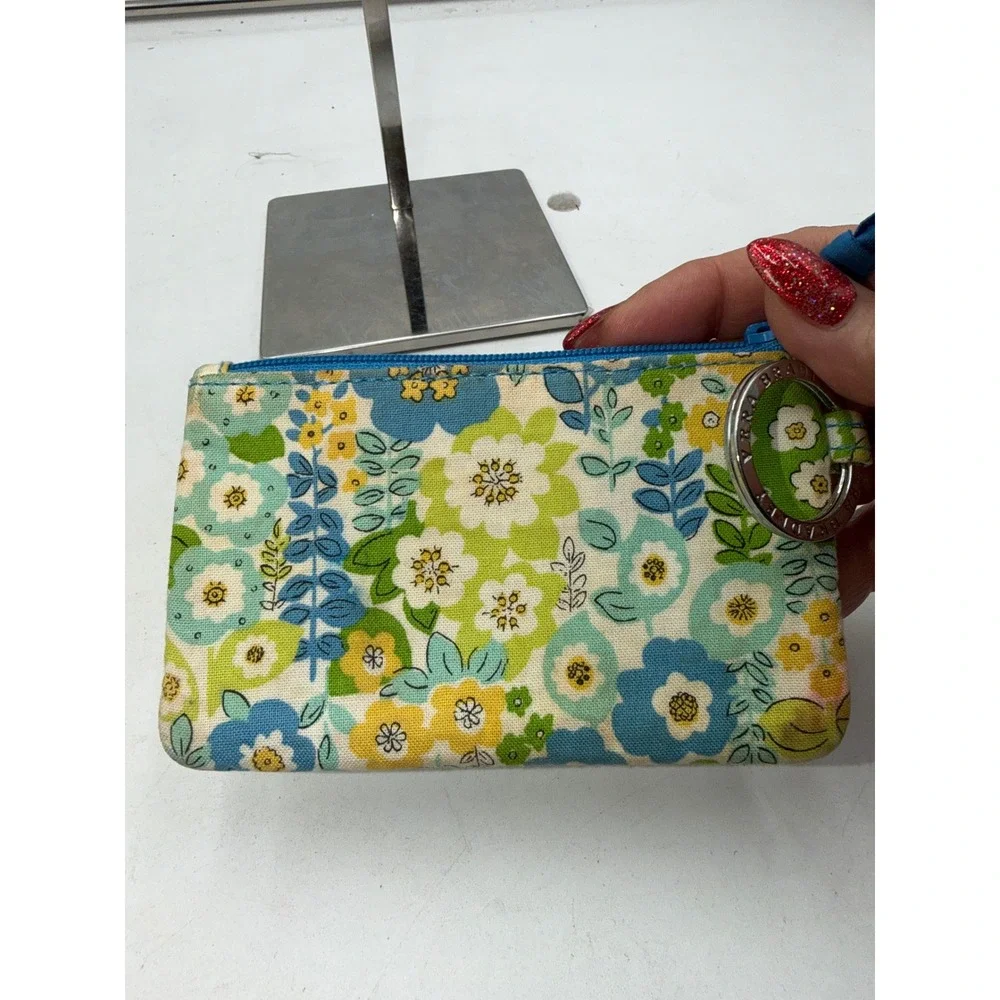 Vera Bradley Zip ID Case Card Holder Wallet Key Ring Blue Rhapsody (retired)